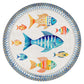 Kit 2 Capas p/ Sousplat Praia Peixes 35x35cm