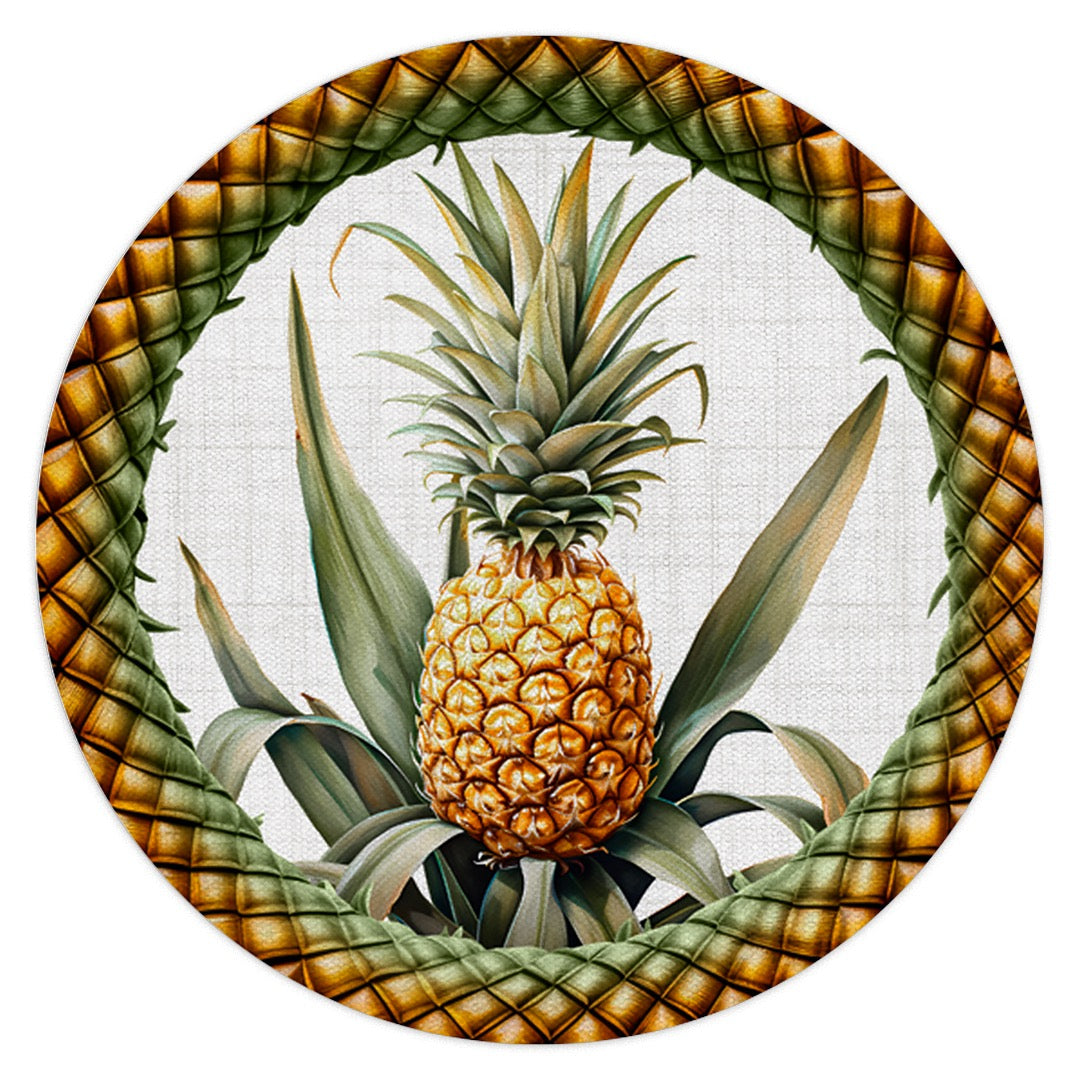 Kit 2 Capas p/ Sousplat Abacaxi Tropical 35x35cm