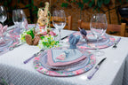 Toalha de Mesa Quadrada Páscoa Poá 4 Lugares 140x140cm