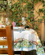 Toalha de Mesa Quadrada Páscoa Xadrez 4 Lugares 140x140cm