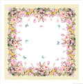 Toalha de Mesa Quadrada Páscoa Flores 4 Lugares 140x140cm