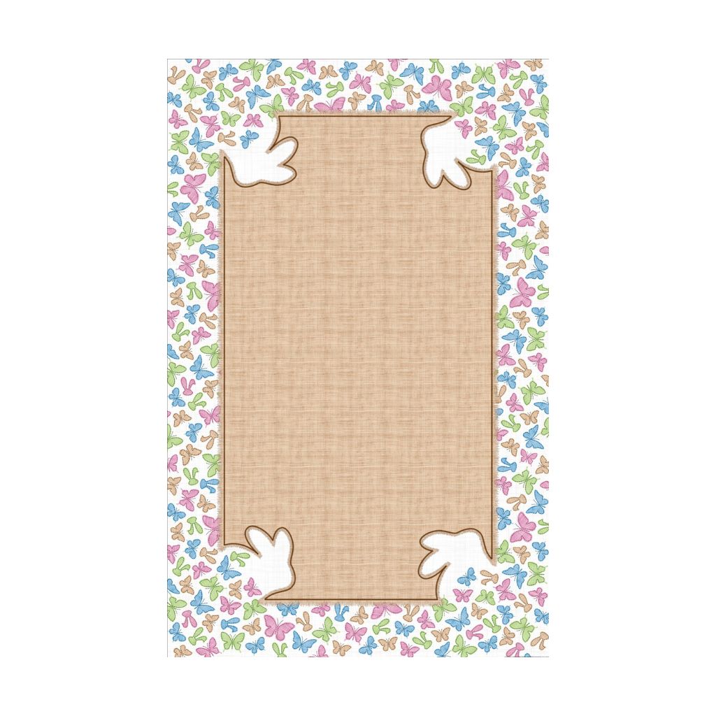 Toalha de Mesa Retangular Páscoa Bege 6 Lugares 140x220cm