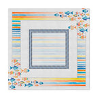 Toalha de Mesa Quadrada Acqua Praia 4 Lugares 140x140