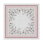 Toalha de Mesa Quadrada Floral Rosê 4 Lugares 140x140
