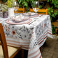 Toalha de Mesa Quadrada Floral Rosê 4 Lugares 140x140