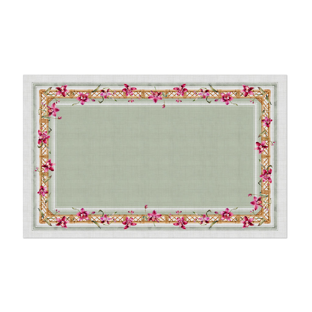Toalha de Mesa Retangular Orquídeas 6 Lugares 140x220