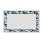 Toalha de Mesa Retangular Ikat Azul 6 Lugares 140x220