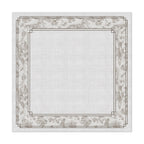 Toalha de Mesa Quadrada Floral Cinza 4 Lugares 140x140cm