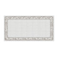 Toalha de Mesa Retangular Floral Cinza 8 Lugares 140x270