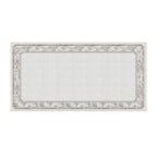 Toalha de Mesa Retangular Floral Cinza 8 Lugares 140x270