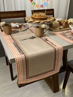 Caminho de Mesa São João Xadrez 42x141cm