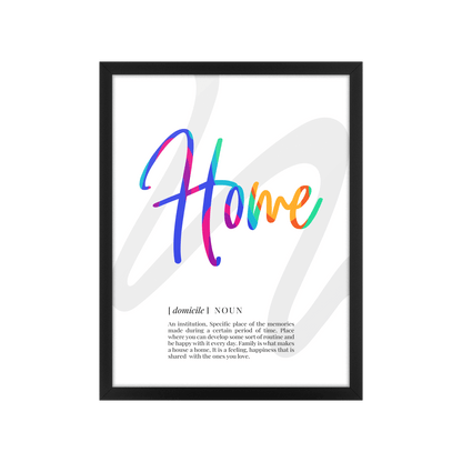 Quadro Home c/ Moldura e Vidro - Moderno 32x42cm Pequeno