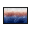 Quadro Abstrato Azul com Vidro Moldura 3D Preta - Médio 90x60cm