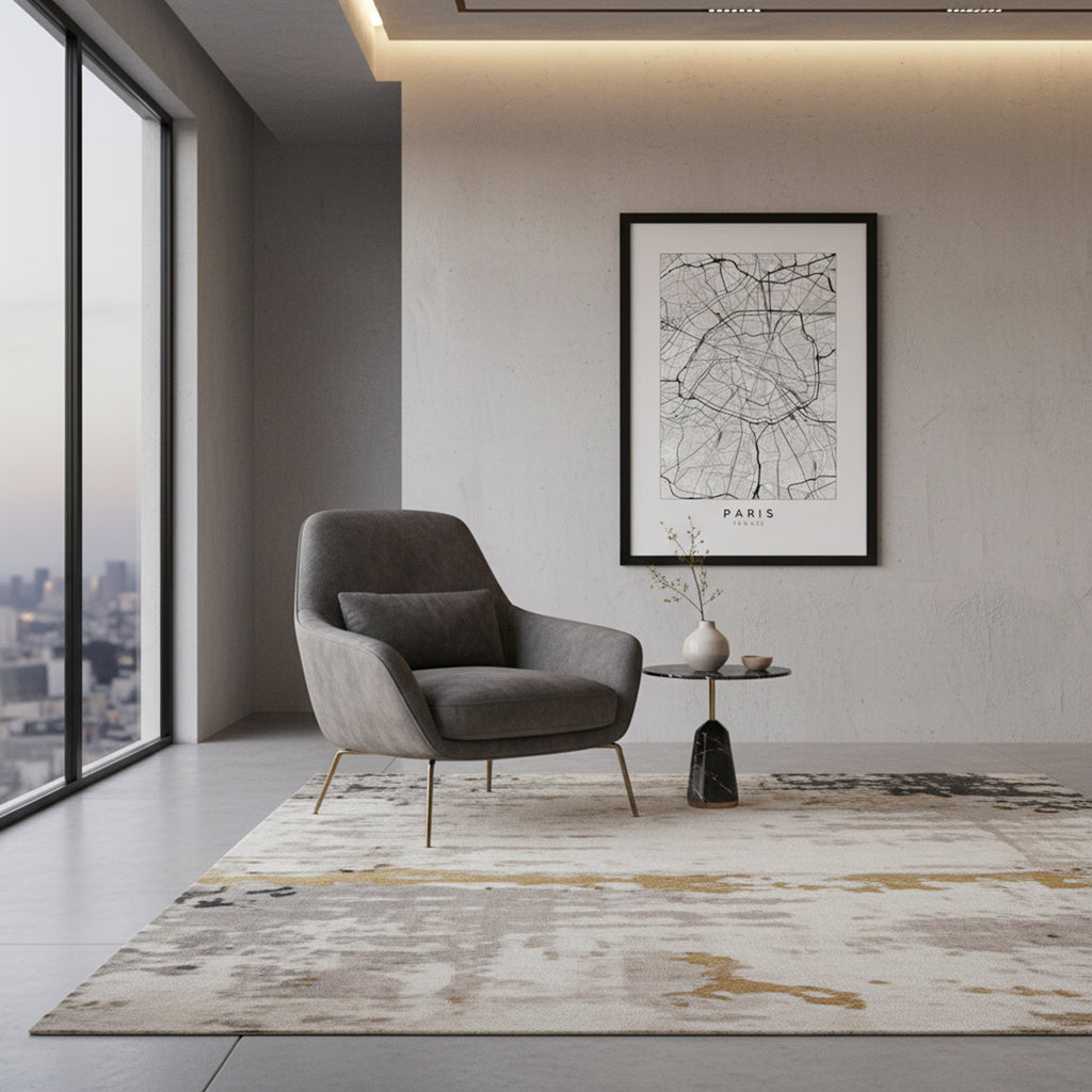 Quadro Paris França Tela Fosca Moldura Preta - Médio 50x70cm