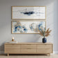 Quadro Barco no Mar com e sem Vidro Moldura Amadeirada - Médio 94x34cm
