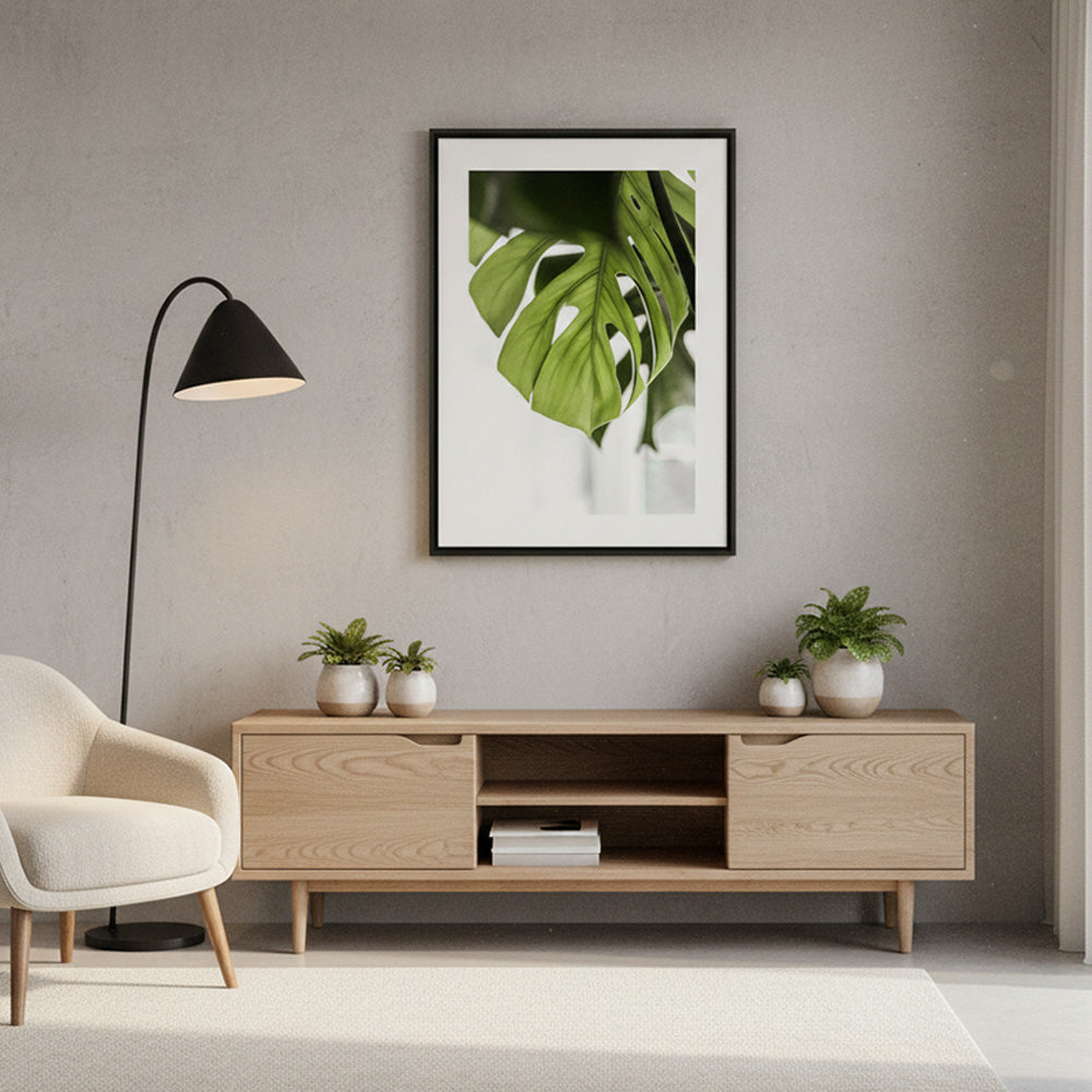 Quadro Costela de Adão com e sem Vidro Moldura 3D Preta - Médio 50x70cm