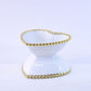 Bowl Coração Branco Borda Dourada