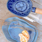 Bowl Azul Com Cabo de Bambu